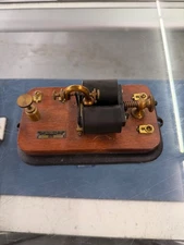 J H Bunnell Brass Telegraph Morse Code Station Relay. 150 Ohms. New York, N. Y.