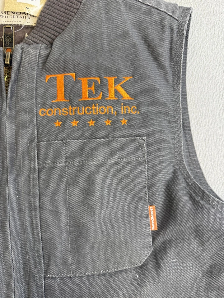 Legendary Whitetails Vest Mens Medium Canvas Cross Trail Workwear Utility - Image 3 of 4