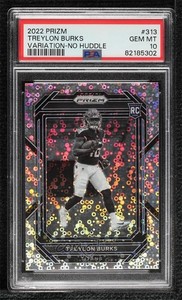 2022 Panini Prizm Variation No Huddle Treylon Burks #313 PSA 10 GEM MT Rookie RC