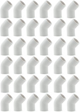 36-Pk 1/2 in. Schedule 40 PVC 45-Degree Elbows NSF/ASTM Pipe Fittings SCH40 ASTM