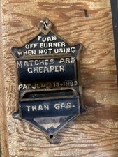 Antique Cast Iron Match Safe Patented 1899 