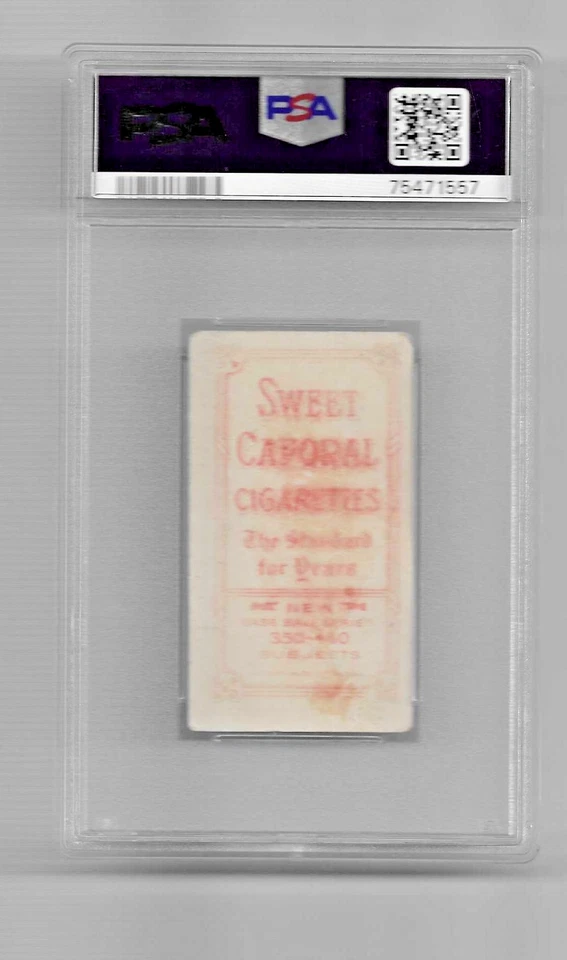 1909 T206 SWEET CAPORAL 350-460 TOBACCO BASEBALL CARD ARLIE LATHAM PSA 2 GIANTS - Image 4 of 4
