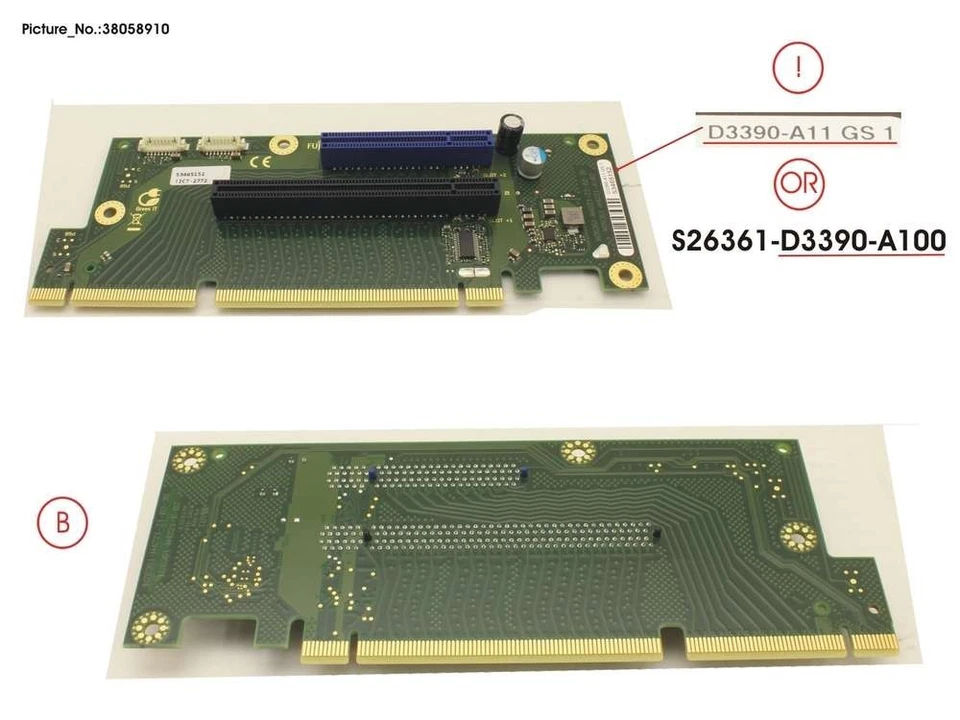 Fujitsu Riser Board 1x16/8 D3390 Primergy RX2540 M4 S26361-D3390-A100 - Bild 1 von 1