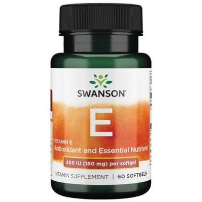 SWANSON, VITAMIN E 400IU Antioxidans Natural 60 Weichkapseln SUPER PREIS