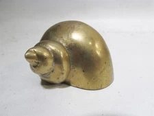 Hollywood Regency Brass Sea Shell Paperweight Midcentury
