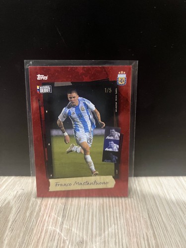 Topps Focus Argentina 2025 Franco Mastantuono 1/5 National Debut numbered card