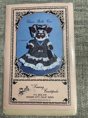 The Sewing Centipede Clara Belle Cow Doorstop 1987 VTG uncut 1987 Pattern
