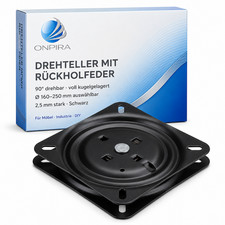 Drehteller mit R&Uuml;CKHOLFEDER Drehplatte Barhocker Sitz Konsole Wohnmobil KFZ LKW