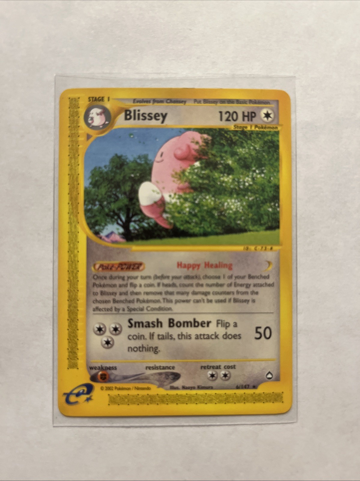 Pokémon TCG Blissey Card 006/147 Aquapolis Regular NM