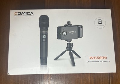 Comica CVM-WS50(H) UHF Wireless Microphone System, 6 Channels, Handheld