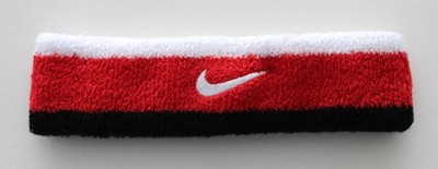 Nike Swoosh HeadBand Adult White/University Red/White