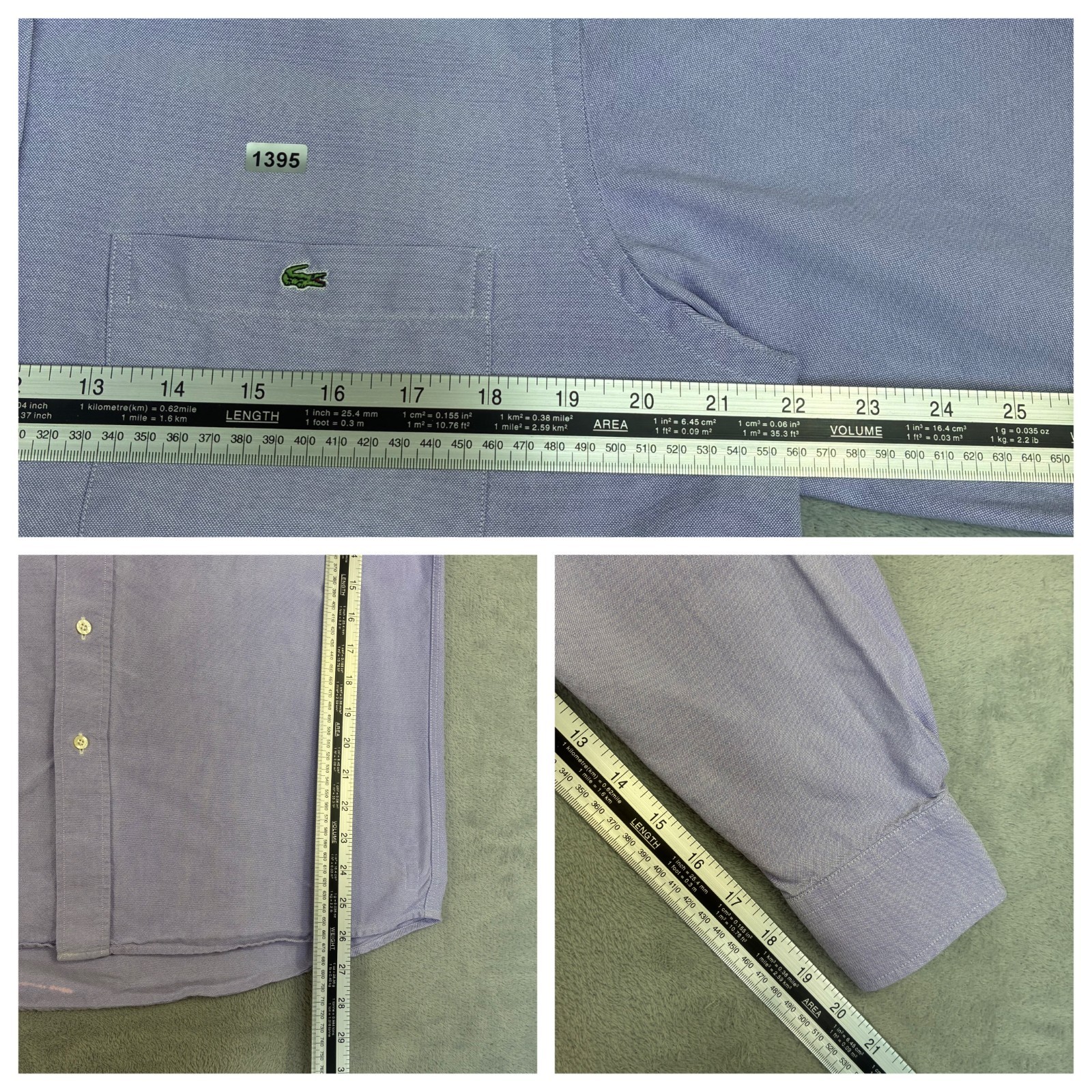 VTG Lacoste Lilac Purple Size 40 / Large Button Down Long Sleeve Oxford Shirt image 4