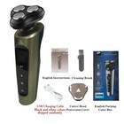 Mens Electric Shaver Razor Wet/Dry Rechargeable Rotary Cordless USB Charging