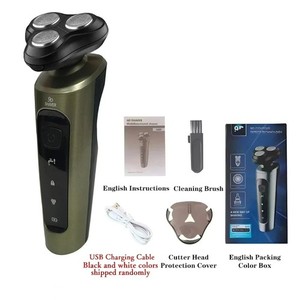 Mens Electric Shaver Razor Wet/Dry Rechargeable Rotary Cordless USB Charging
