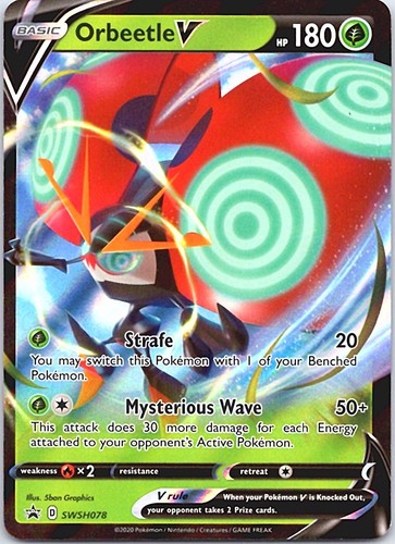 ORBEETLE V SWSH078 HOLO P SWORD & SHIELD PROMO POKEMON NM