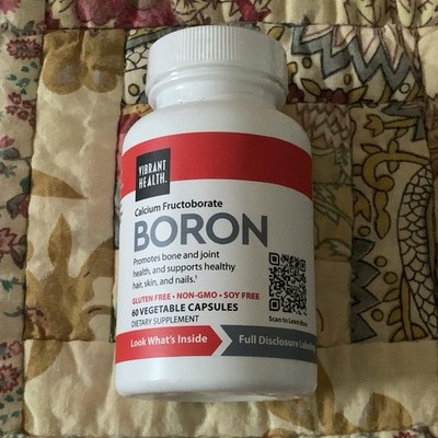 Vibrant Health Boron Bone Joint Health Hair Skin & Nails 60 Vegetable Capsules