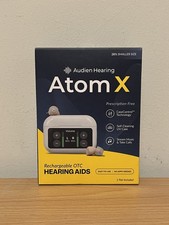 Audien Hearing ATOM X -Rechargeable OTC Hearing Aids -NEWEST MODEL-BRAND NEW 