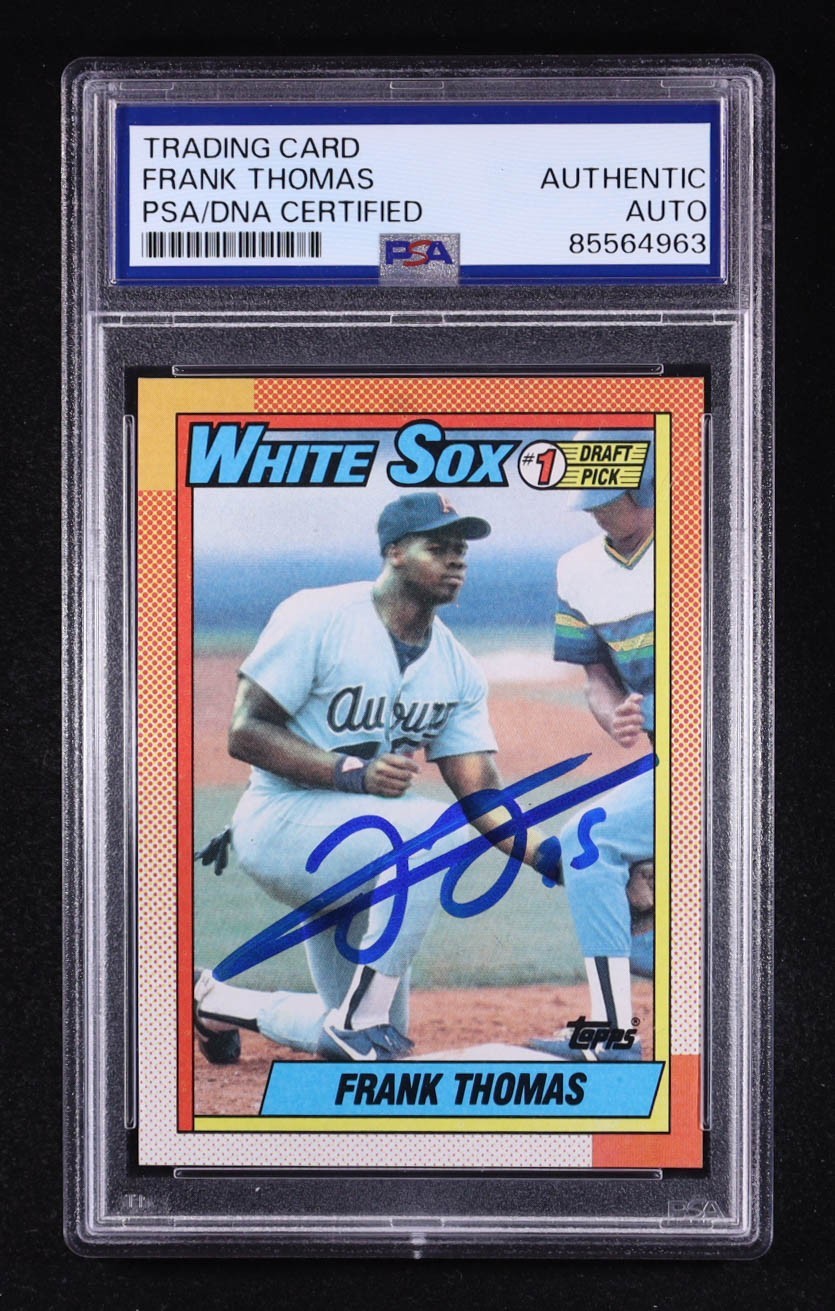 Frank Thomas HOF Signed 1990 Topps #414 White Sox RC Rookie  PSA/DNA AUTO