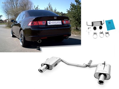 Fox Duplex Sportauspuff Honda Accord 7 CL7 Bj.02-08 1x100mm eingerollt