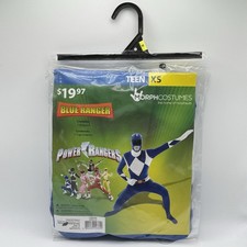 Power Rangers Blue Ranger Morphsuit Teen XS NWT Bodysuit Costume Halloween