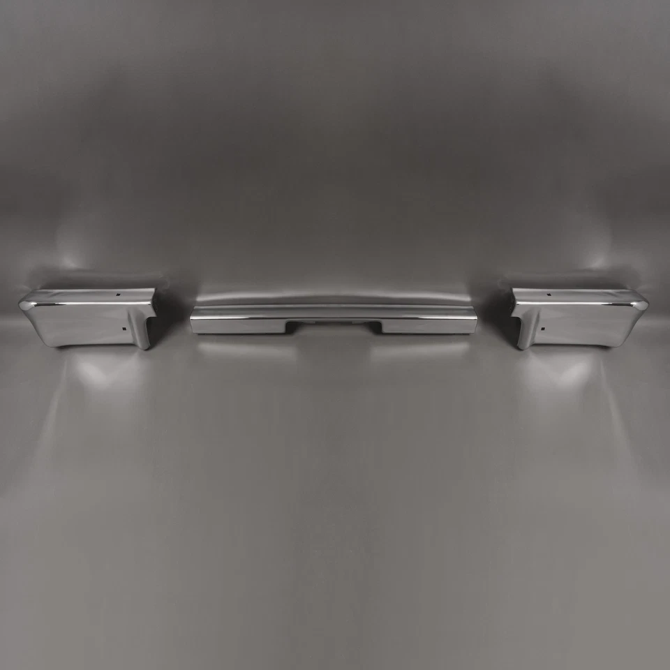 Rear Bumper Assembly 3 Pieces Set For Chevrolet Chevy Impala 1963 Chrome Steel — 第 3/4 张图片