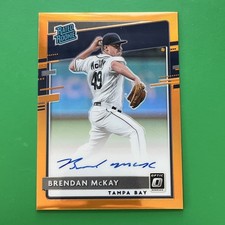 Brendan McKay Rated Rookie Orange Holo /99 2020 Panini Donruss Optic Auto