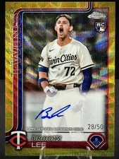 2025 Topps Chrome - Brooks Lee #RA-BL - True Gold Auto /50 - Twins