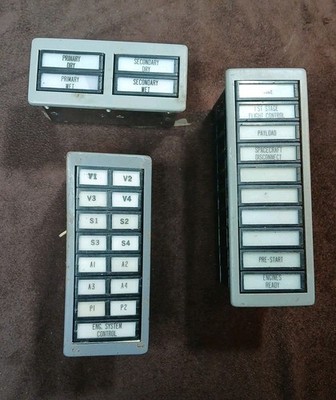 Vtg 3, ROTO-TELLITE Panels, Part No. 202-1522, 108-1042-1, 110-1522, F/ U.S.A.