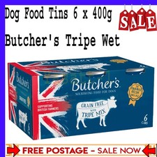 Butcher's Tripe Wet Dog Food Tins 6 x 400g Nourishing Food for Dogs Grain Free