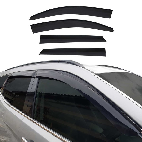 4X Windabweiser Regenabweiser FüR Hyundai Tucson 2015-2020 Acryl Dunkel-image