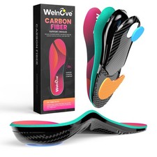 Carbon Fiber Insoles with Arch Support, Achilles Tendonitis Relief Insoles fo...