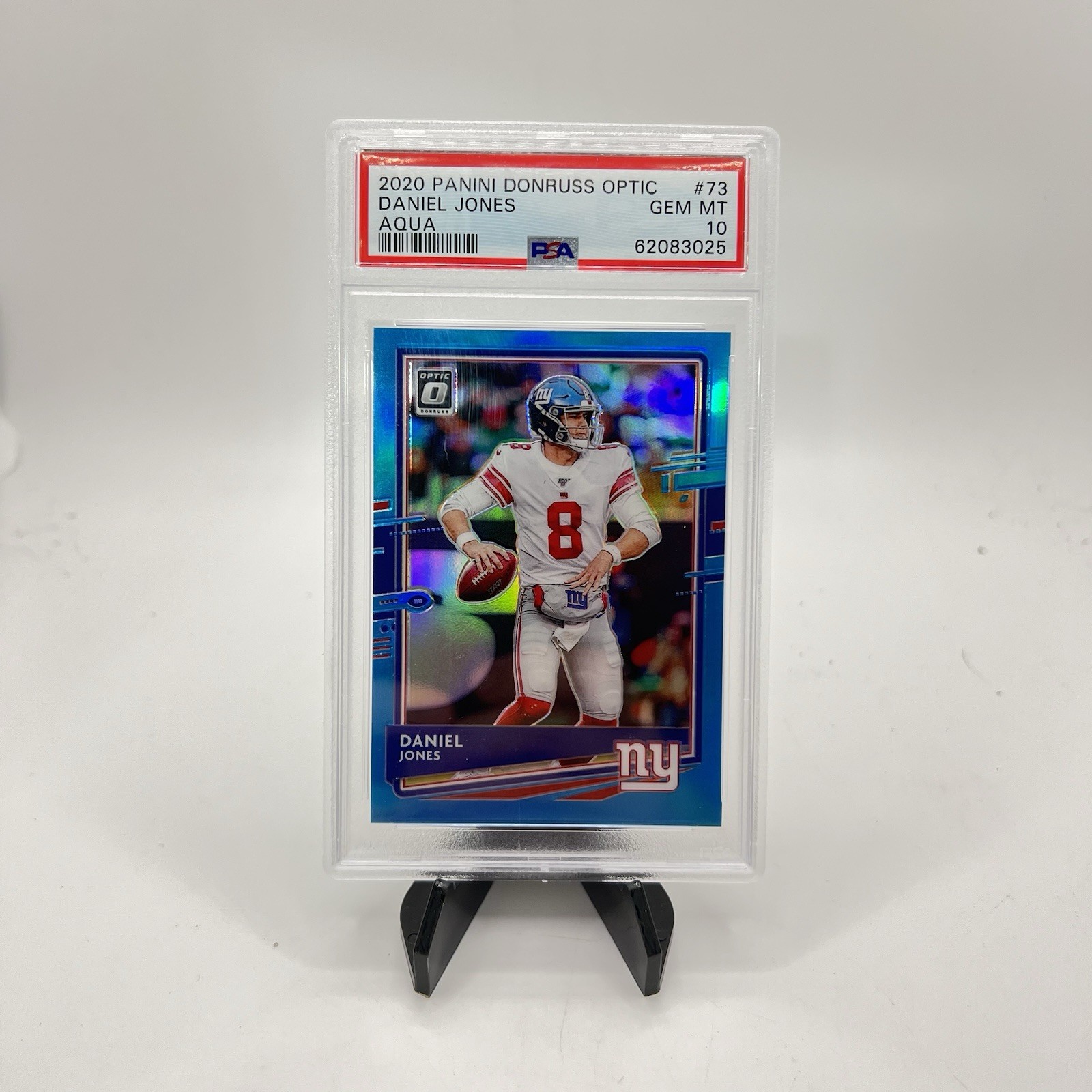 PSA 10 2020 Panini Donruss Optic Aqua Prizm /299 Daniel Jones #73 PSA 10 POP 4