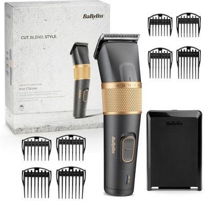 BaByliss Graphite Precision 8-in-1 Multi-Trimmer Schnur/Akku Haarschneidemaschine Gold