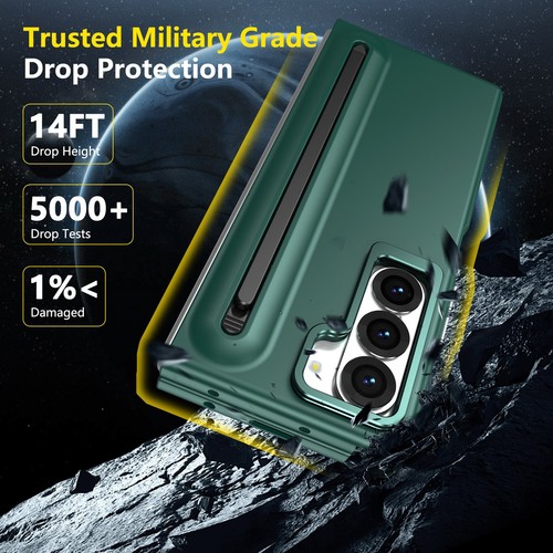 Shockproof Stand Pen Slot Case +Screen Protector+Stylus For Samsung Z Fold 7/6 - Picture 56 of 73