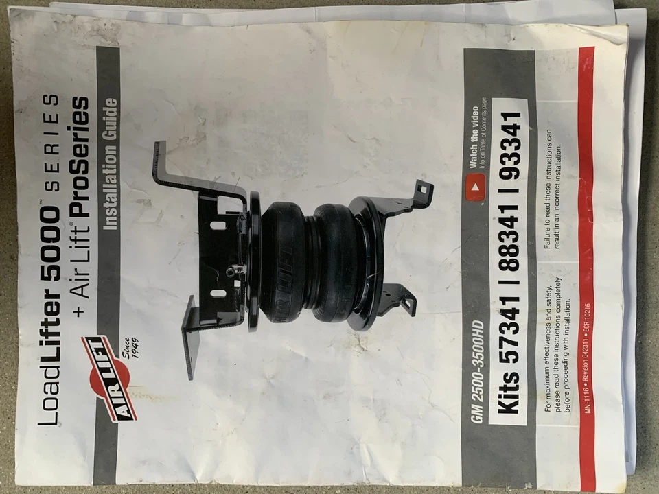 Airlift 57341  Loadlifter 5000 Airspring Kit Gm 2500-3500hd - Image 3 of 4