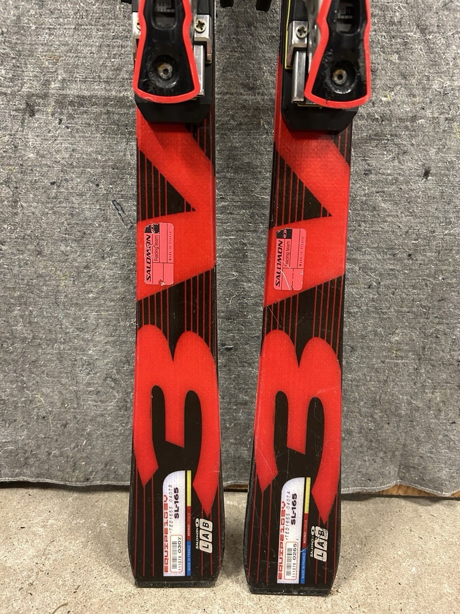 Salomon Equipe 10 3V Race 165cm Slalom Race Skis + Salomon