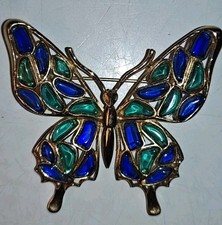 Trifari Philippe Modern Mosaics Emerald & Sap...