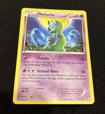 Meloetta - 77/149 - Pokemon Boundaries Crossed Black White Non-Holo Card LP