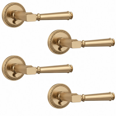 Amerdeco 4 Pack Champagne Bronze Privacy Door Handles Champagne Bronze