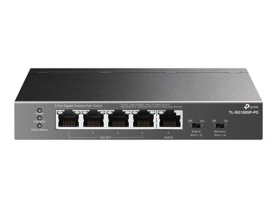 TP-LINK Desktop PoE+ Switch TL-SG1005P-PD Netzwerk Switch 1Gbps 5-Port Power