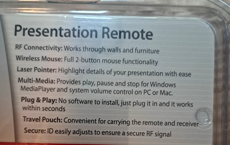 Tripp Lite Presentation Wireless Remote Control, Silver, 60-ft Range PR-US2 new - Image 3 of 4