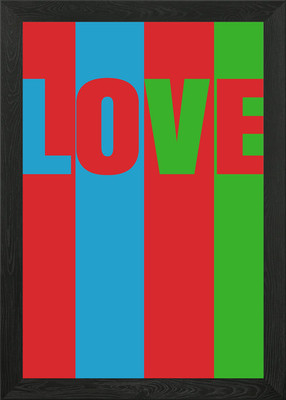 LOVE Framed Wall Art Poster Canvas Print Picture