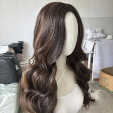 Synthetic Hair Heat Resistant Natural Mixed Brown Cosplay Wigs Long