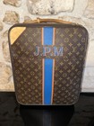 Louis Vuitton Valise cabine monogramme bandes bleu/orange initiales J.P.M 48 cm