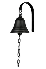 Vintage Cast Iron Dinner Bell as Entry Door Bell, Outside Hanging Decor or In...