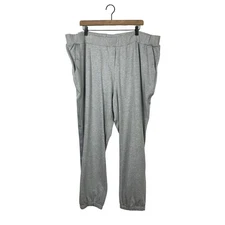 Dubgee by Whoopi NWT Women's 2X Gray Satin Trim Jogger Sweatpants Active Pants