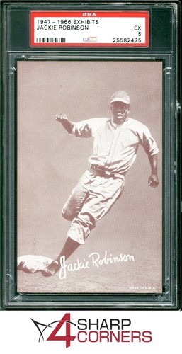 1947-66 EXHIBITS JACKIE ROBINSON HOF PSA 5