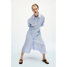 NWT Zara LONG STRIPED DRESS SIZE S