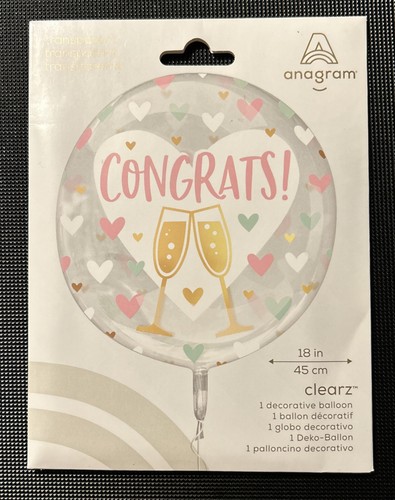 Anagram 18” Transparent Congrats Balloon - Picture 1 of 2