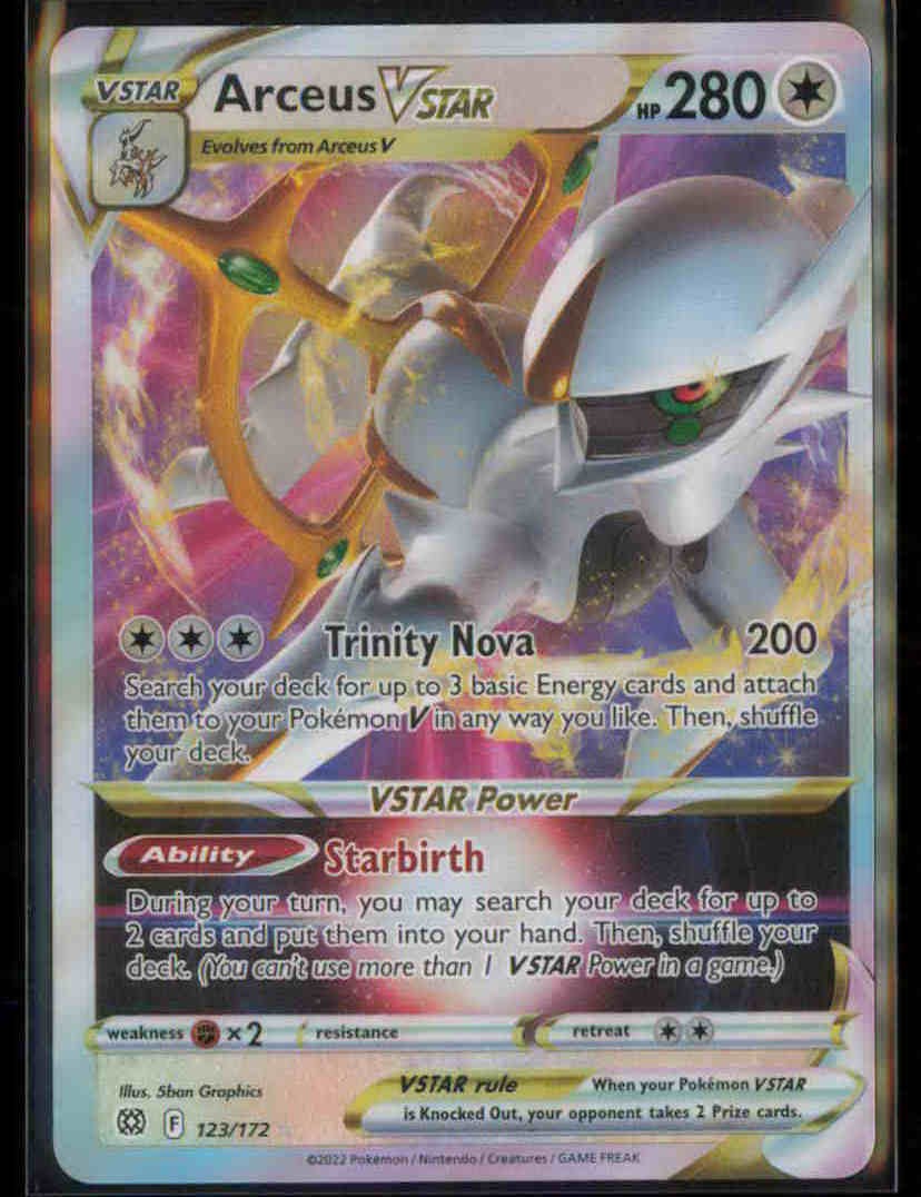 Arceus VSTAR Holo Ultra Rare SWSH09: Brilliant Stars 123/172 NM